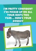 unwrapped donkey