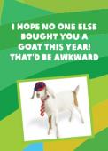 unwrapped goat